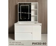 Tủ AKHOA PVC 02-80 màu Trắng